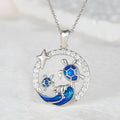 Origsoul sterling silver turtle necklace with blue enamel and sparkling accents for ocean lovers