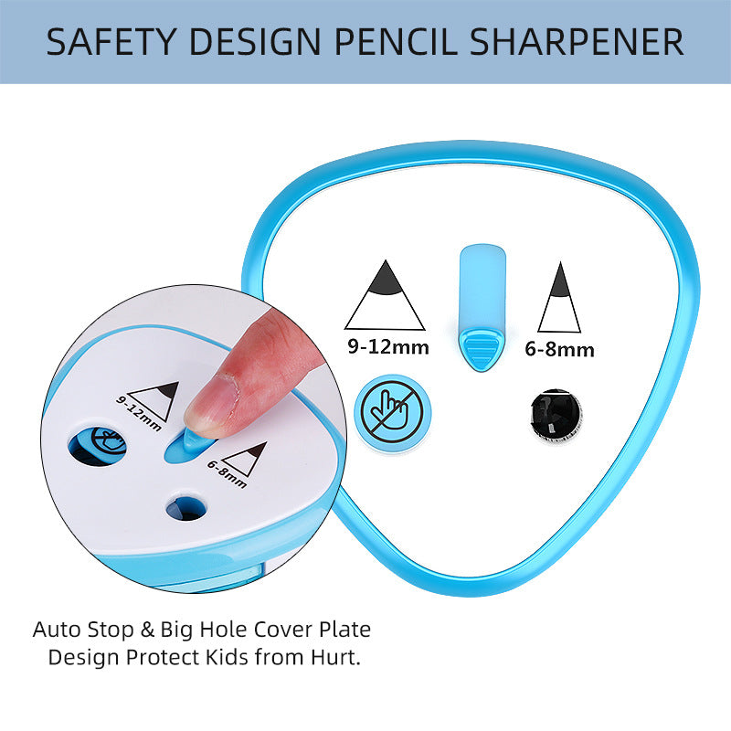 Origsoul battery operated pencil sharpener with safety design and dual hole sizes for school supplies