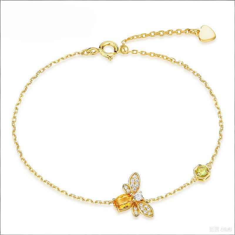 Origsoul gold chain bracelet with delicate butterfly charm and gemstone accents jewelry silver necklace sterling