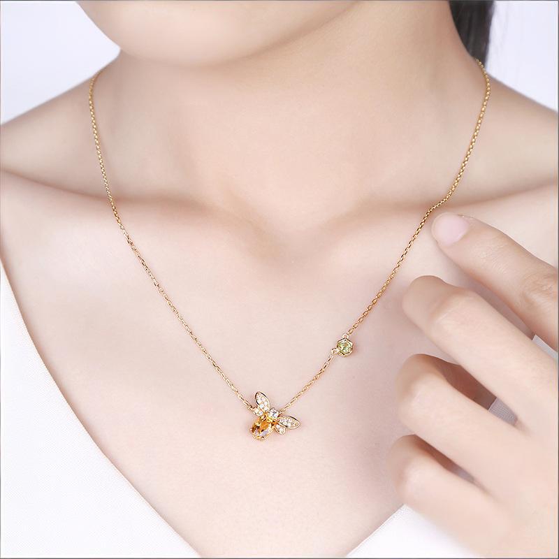Origsoul gold chain necklace with butterfly pendant featuring silver necklace sterling details