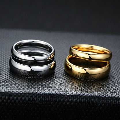 Origsoul smooth matching rings for couples in silver and gold with polished finish on textured surface